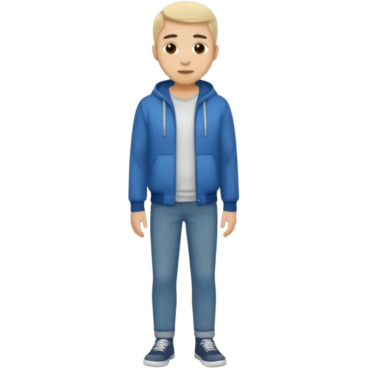 ligth man casual wear full body emoji