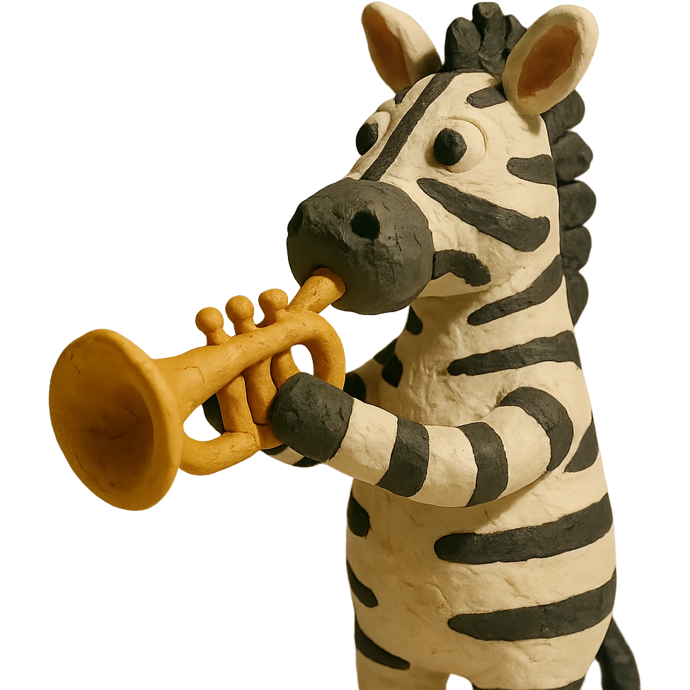 zebra playing trumpet emoji