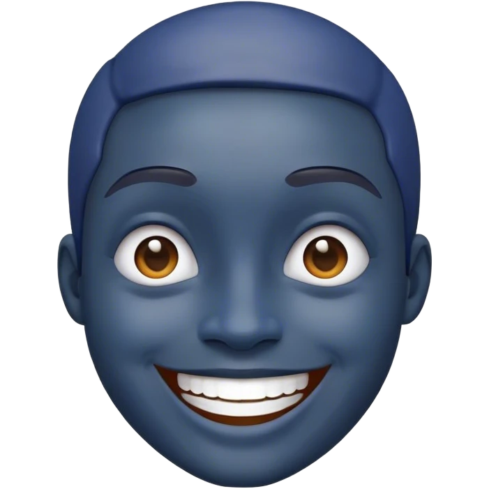 dark blue smile emoji