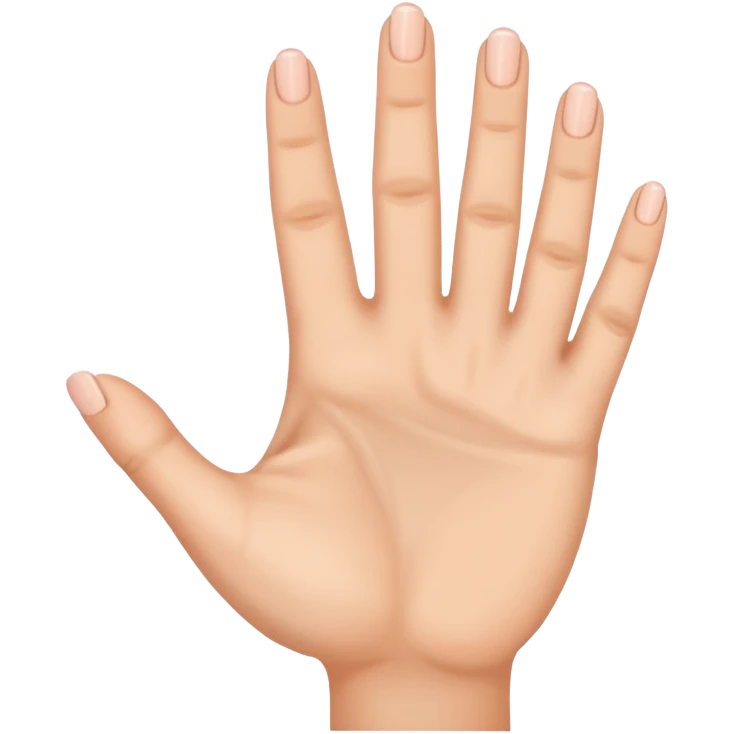 hand from the top with five fingers, make women hand emoji