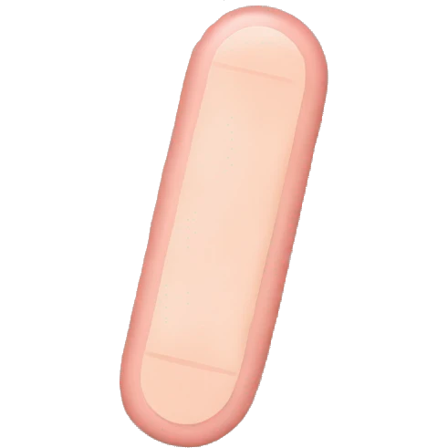 blush color bandaid emoji