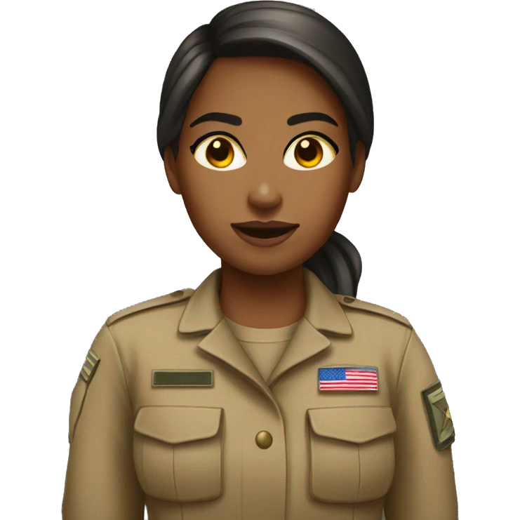 Military tan girl emoji
