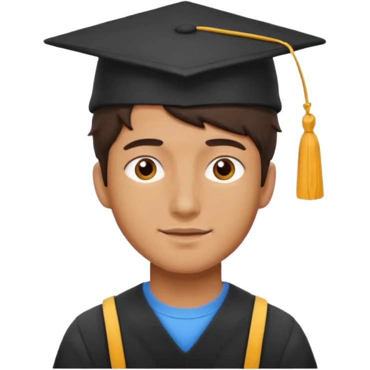man student with collage hat emoji
