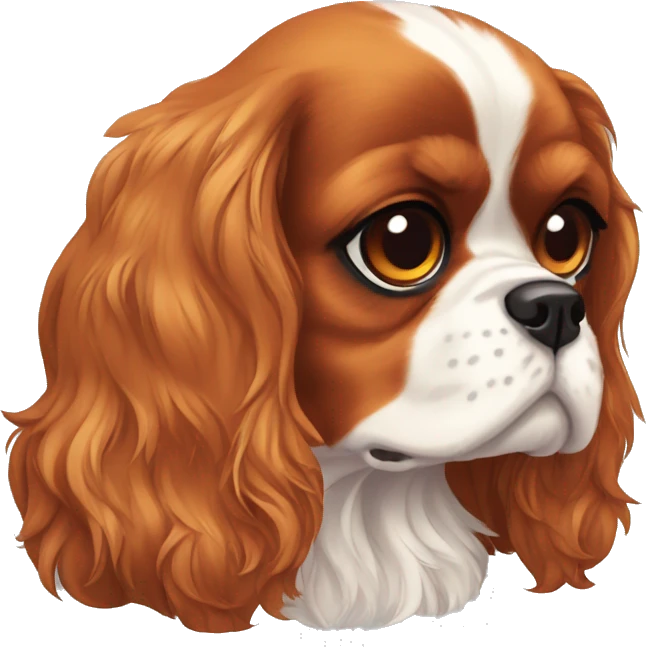 cavalier King Charles spaniel sad emoji