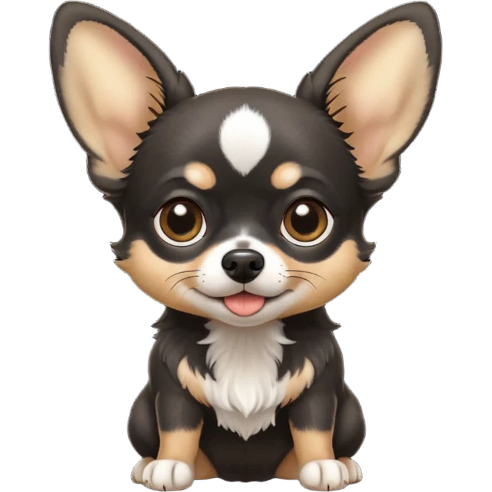 Light black chihuahua emoji