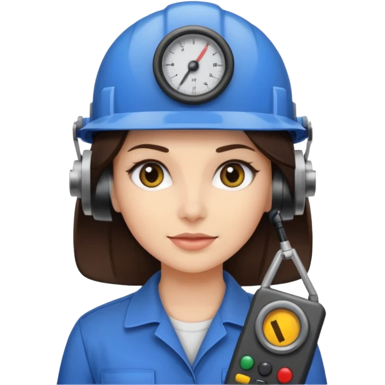 opérateur contrôle non destructif féminin brune emoji