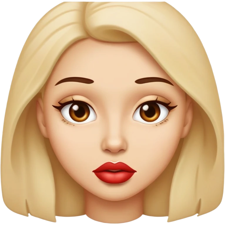 lusty face expression with suggestive eyes and lips emoji