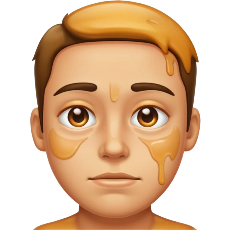 greasy person with oil on their face emoji