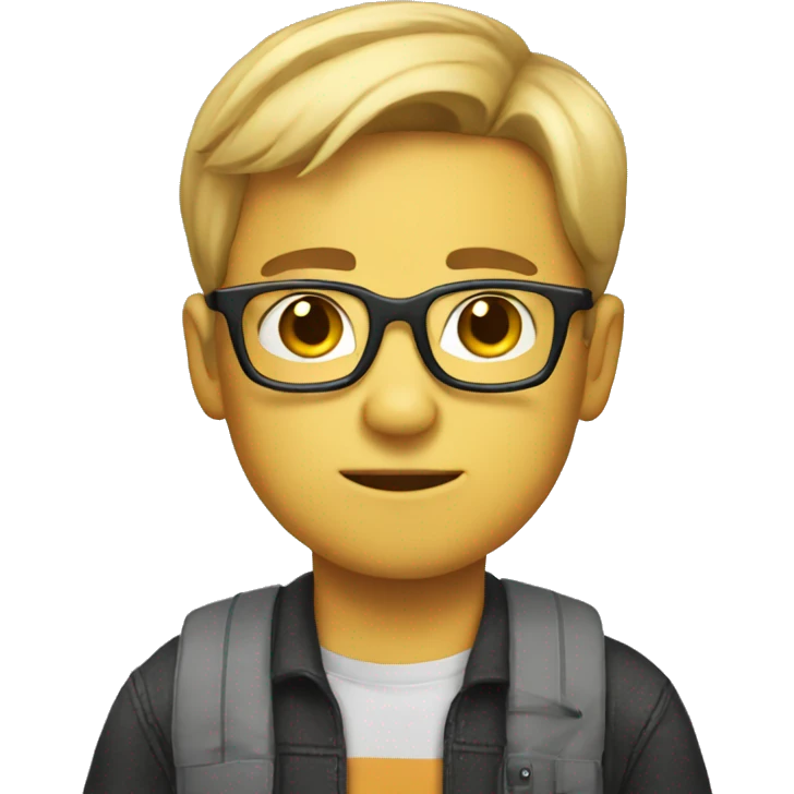 fiction nerdy boy emoji