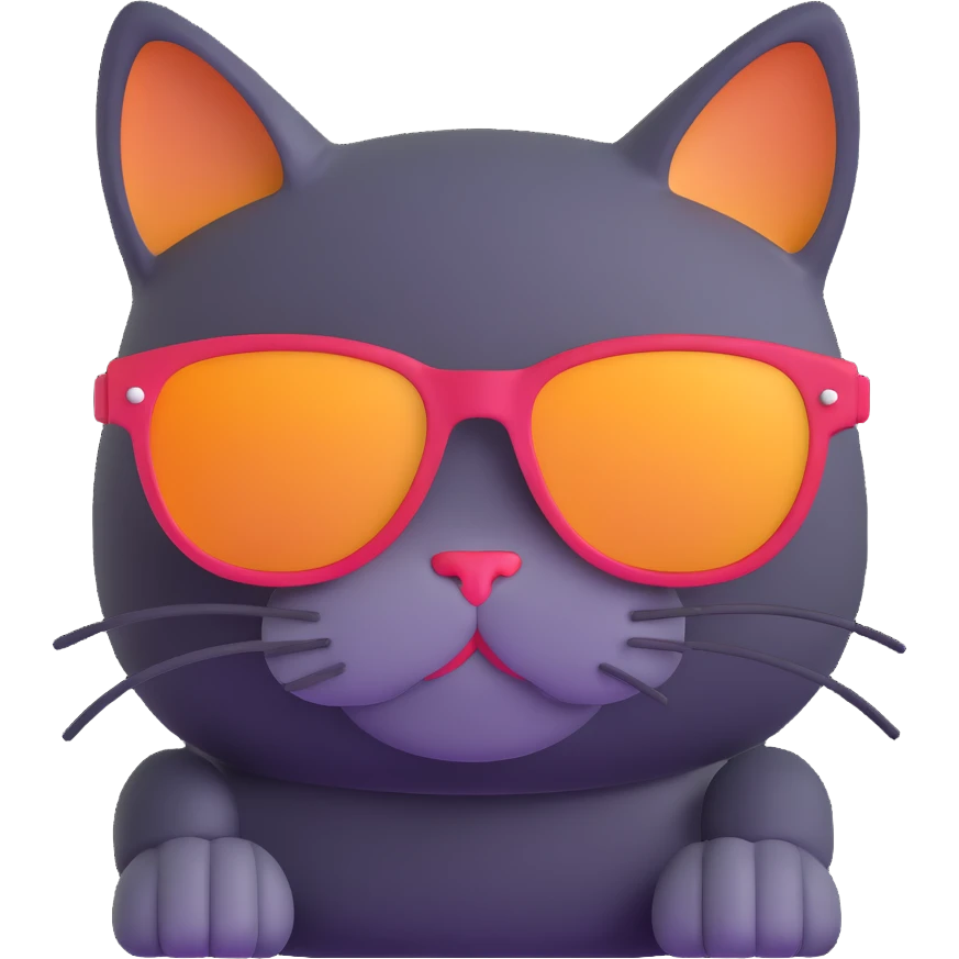 cat wearing sunglasses emoji