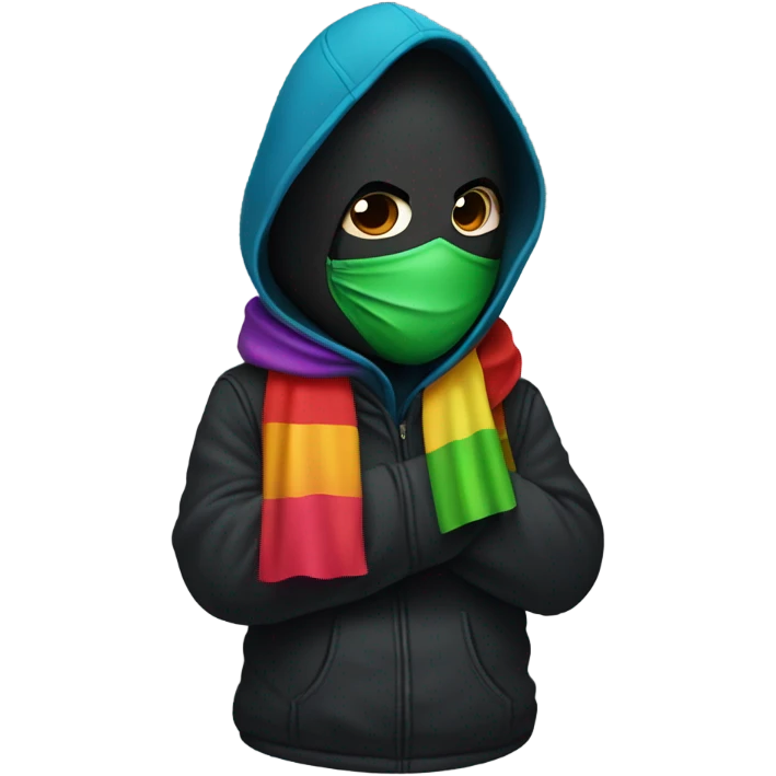 robber stealing a scarf emoji
