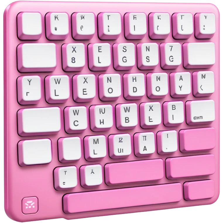 Custom mechanical keyboard pink emoji