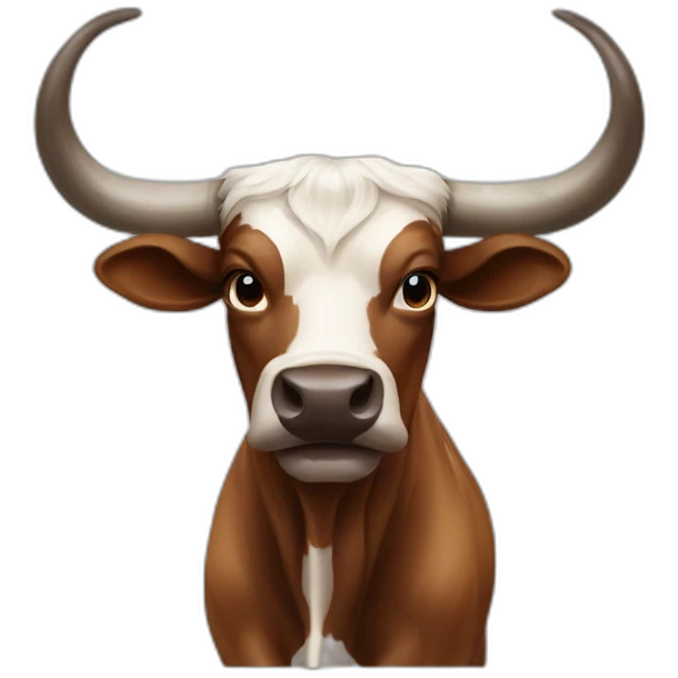 BRINDLE  BULL LONGHORNS EXTRA WIDE HORNS  emoji