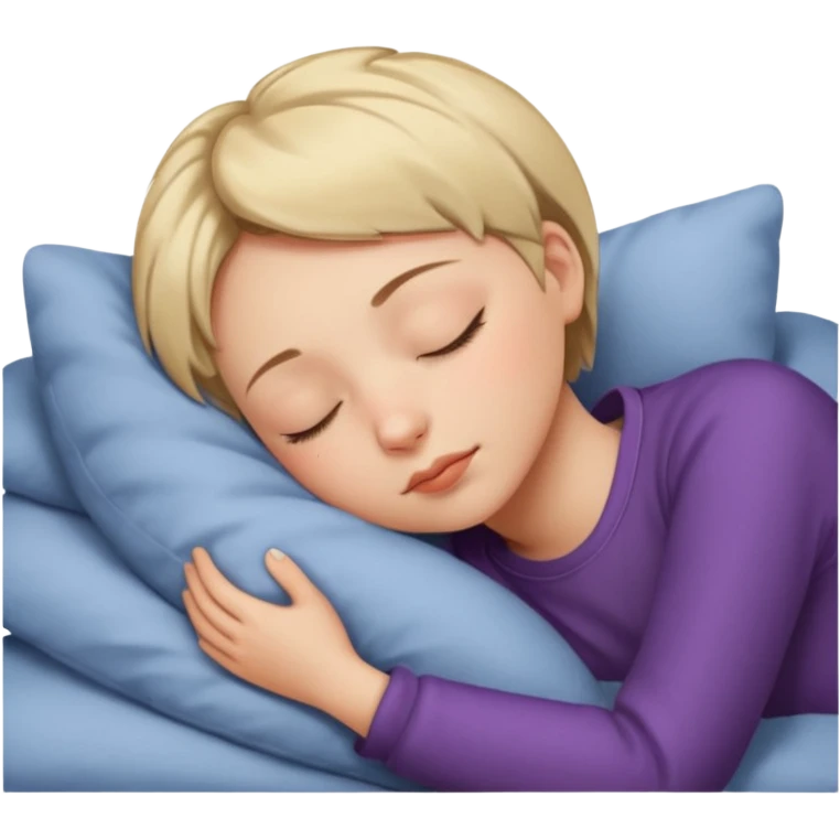 Sleeping short-haired girl emoji