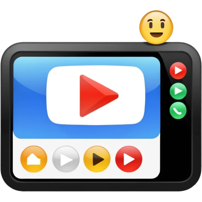 YouTube video being played on a player emoji