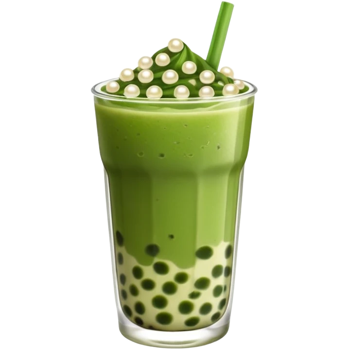 Matcha boba tea emoji