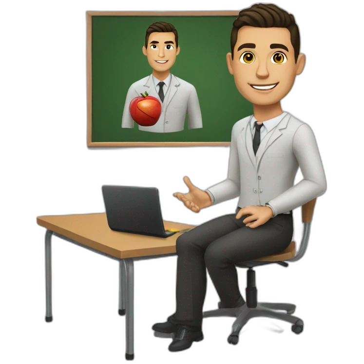 Cristiano Ronaldo as a teacher  emoji