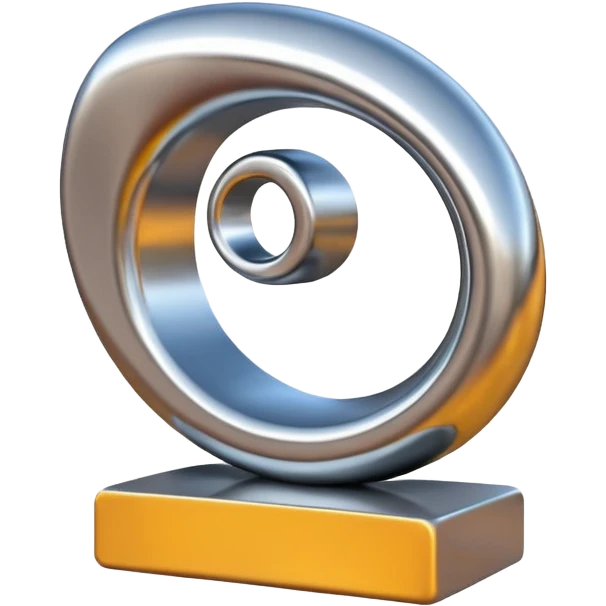 A modern abstract sculpture emoji