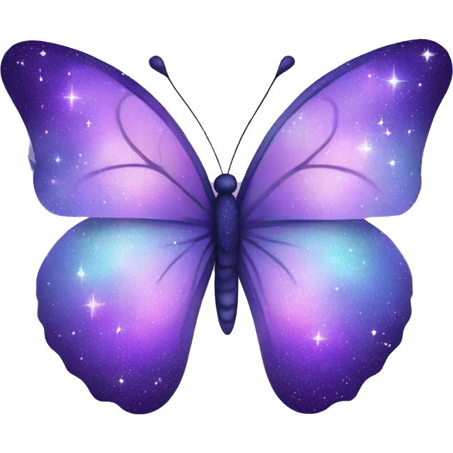 sparkly starry Pastel purple-gradient nebula galaxy butterfly emoji