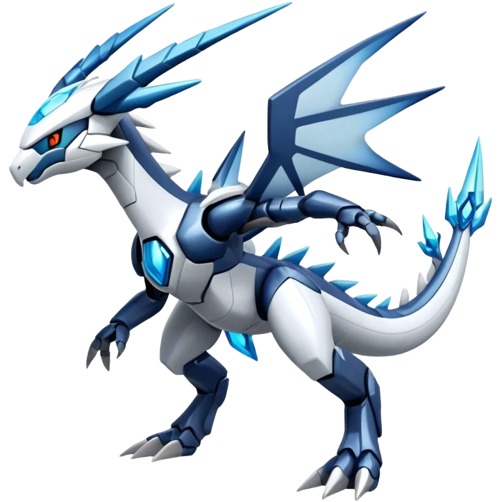 Futuristic Kyurem-dialga-hybrid, full body emoji