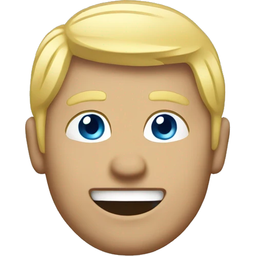 Male with blonde hair waving hand to say hello with a Scotland emoji