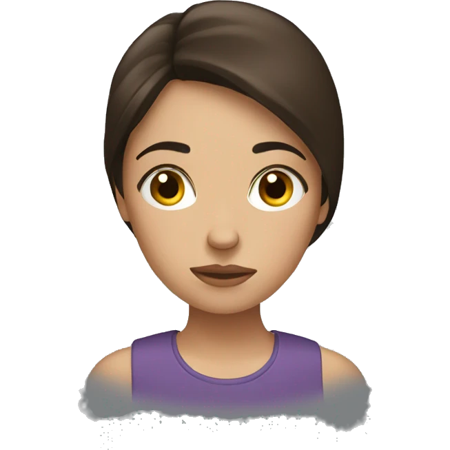 Tired brunette girl emoji