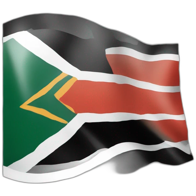Black and white South african flag  emoji