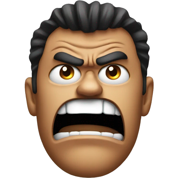 Angry face emoji
