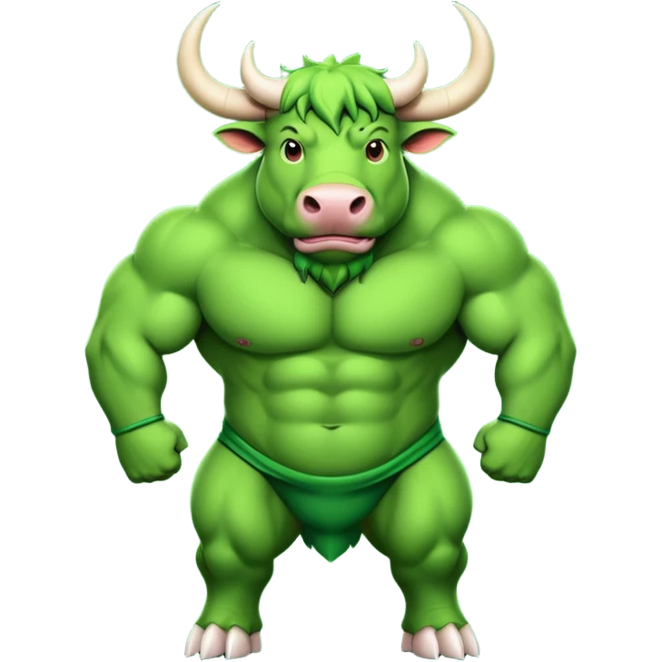Big green bull full body  emoji