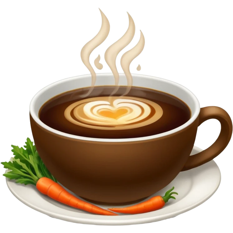 Broth, coffee emoji