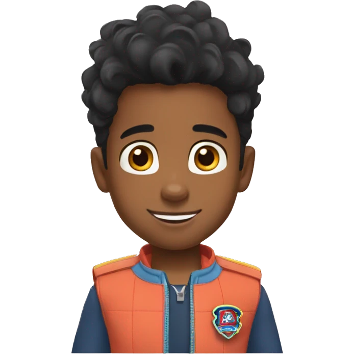  young black boy really short hair paw patrol emoji