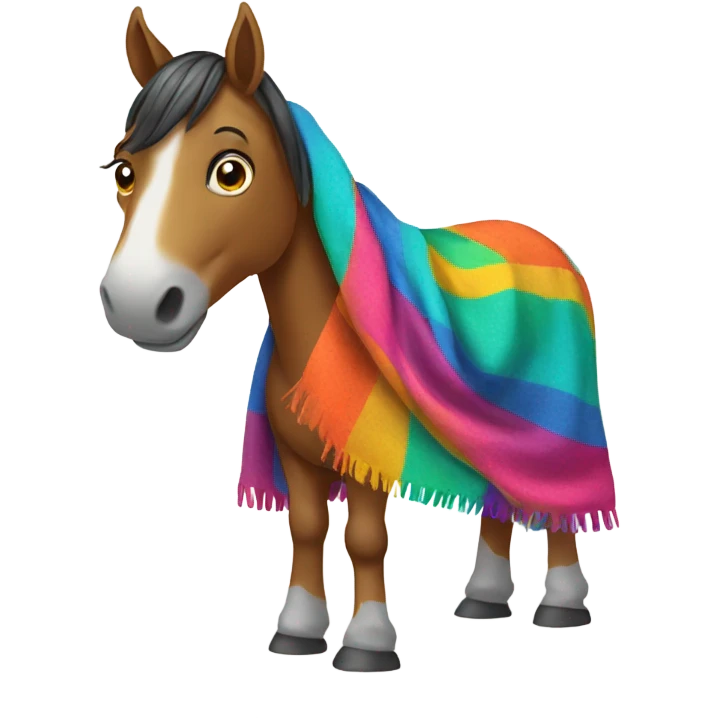 Horse wearing a  emoji