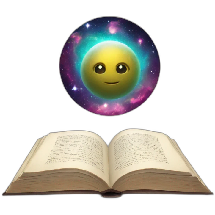 Cosmos emerges from the book emoji