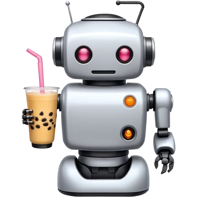 Boba tea robot 3 emoji