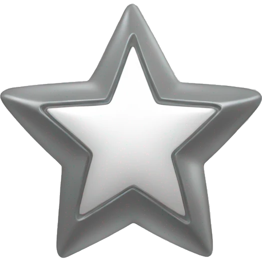 Simple silver star emoji