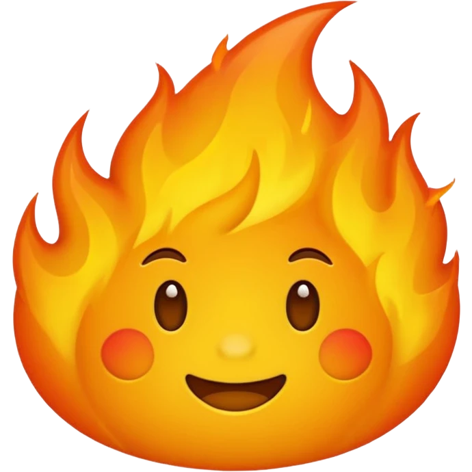 a chill emoji half fire emoji