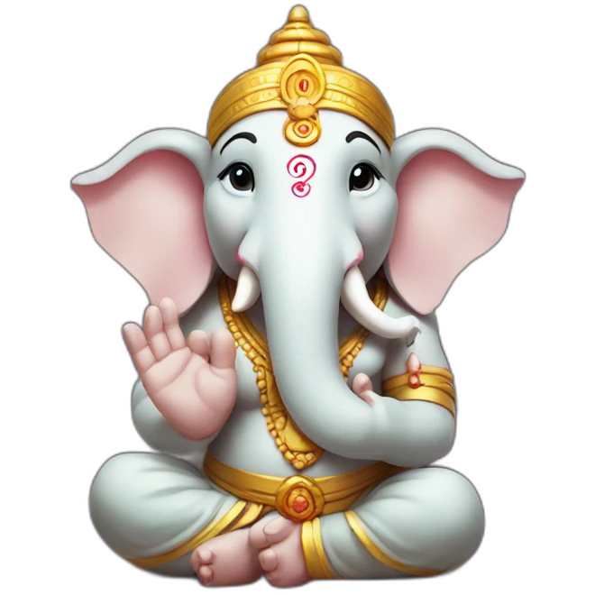 Ganesh says hello emoji