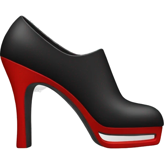 Black heel with red footrests emoji