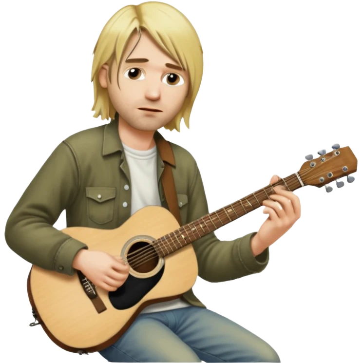 KURT COBIN/NIRVANA NO SHOW DE ROCK COM A GUITARRA emoji