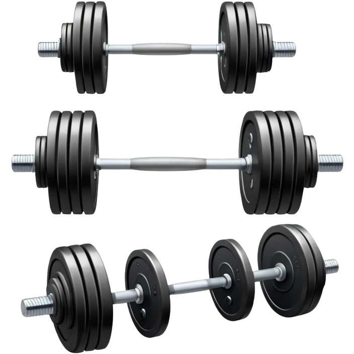 Weight lifting equipment with dumbbells and barbell emoji