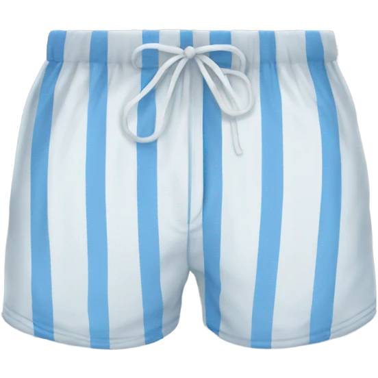 white and blue pin striped pajama shorts emoji