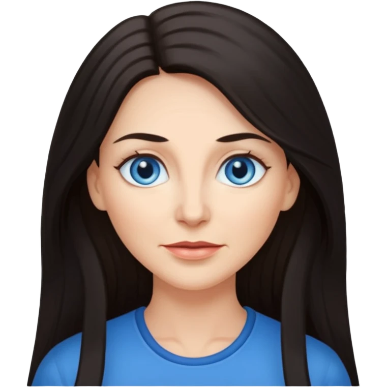 Mature woman with long dark hair emoji