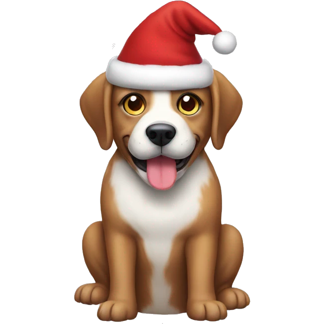 Dog christmas emoji