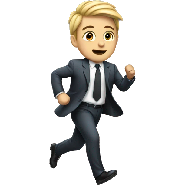 Me running with a suit  emoji