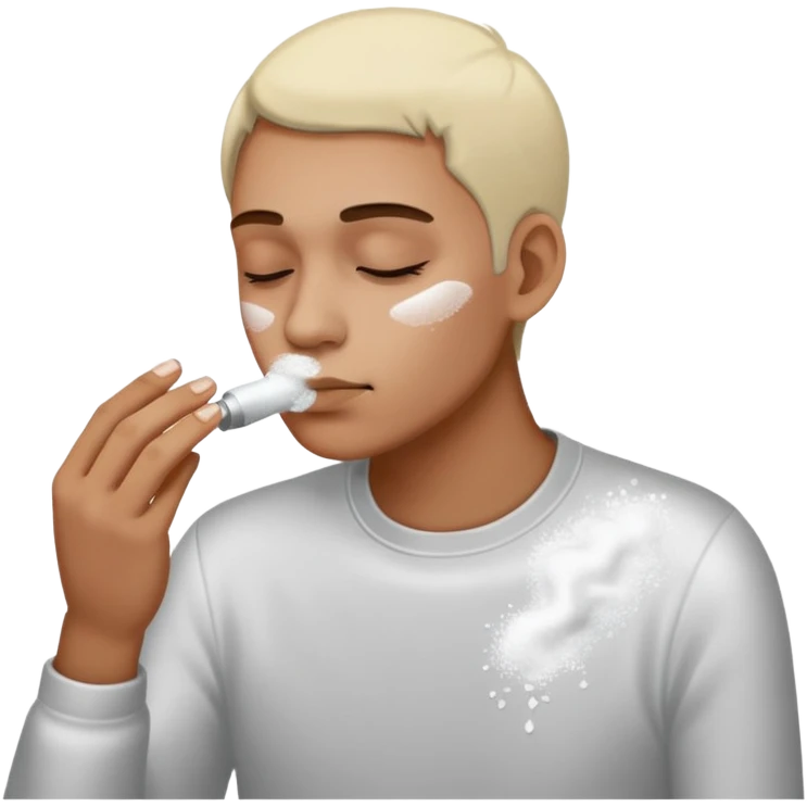 Guy snorting cocaine emoji emoji