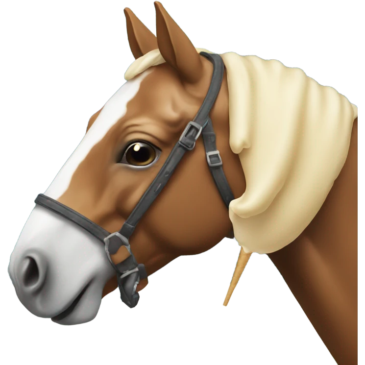 Horse with ice cream cone emoji