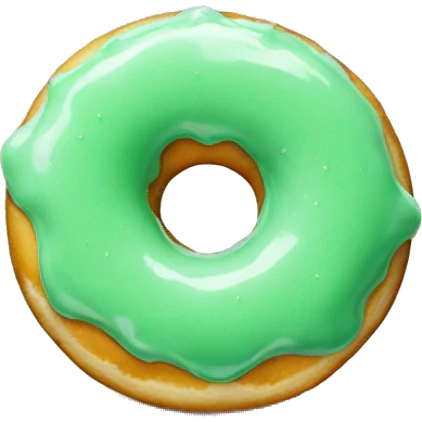 donut with light green glaze emoji
