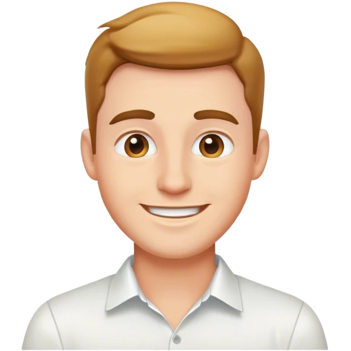 happy guy in white shirt emoji