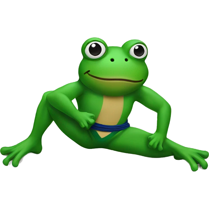 Frog doing Brazilian jiu jitsu emoji