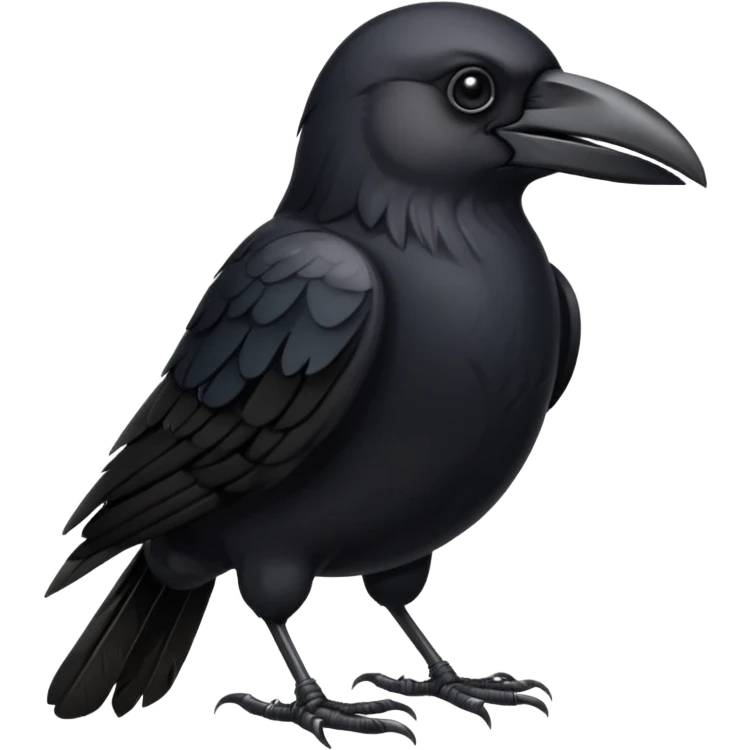 crow with steak knife in beak  emoji